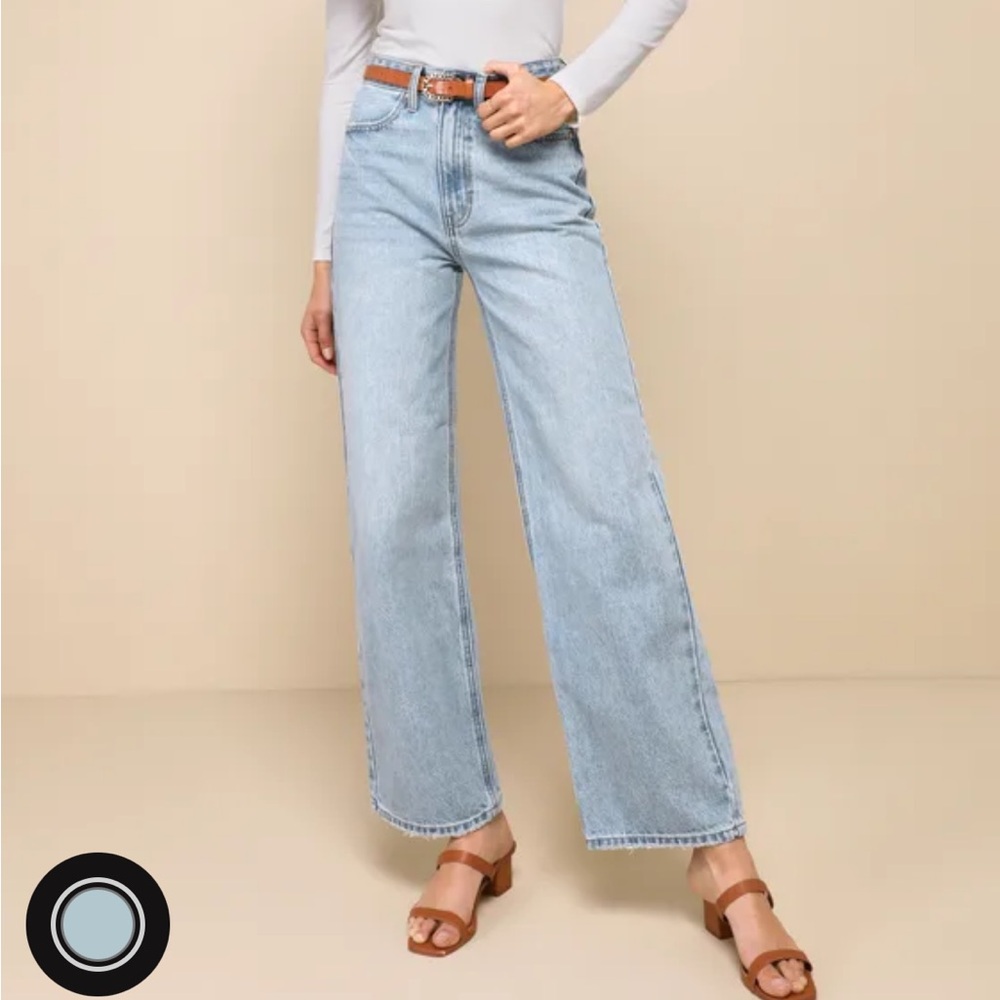Skilled Sweetie Light Wash High-Rise Wide-Leg Denim Jeans from Lulus